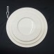 #BU6405; Ceramic 12.5" rd. plate #YP/WT 