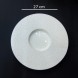 #BU6412; Ceramic 10.25" rd. plate #YP/WT 