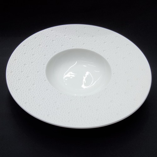 #BU6436; Ceramic 9.75"rd. plate #YP/WT