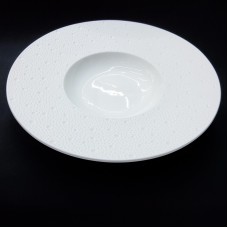 #BU6443; Ceramic 11"rd. plate #YP/W..