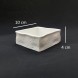 #BU6467; Ceramic 4" rect. bowl #YP/WT