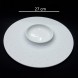 #BU6498; Ceramic 10.5" rd. plate #YP/WT