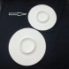 #BU6498; Ceramic 10.5" rd. plate #YP/WT