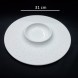 #BU6504; Ceramic 12" rd. plate #YP/WT