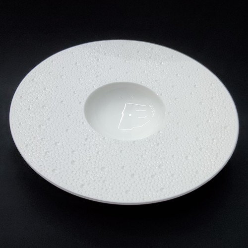 #BU6542; Ceramic 11" rd. plate #YP/WT