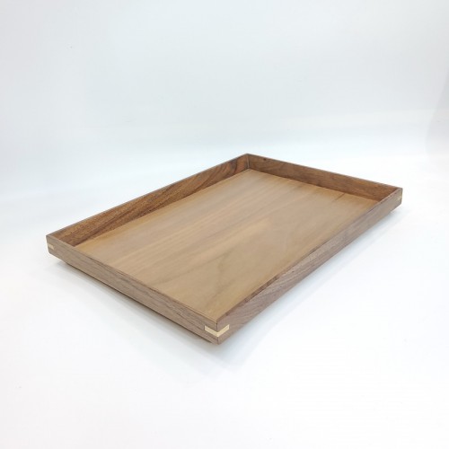 #BW2820;  Walnut wood tray 28x20cm