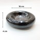 #BY-3175BK; Ceramic donut shape bowl 6.5" #BK 