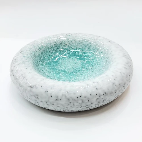 #BY-3366C; Ceramic donut shape bowl 8" #595 