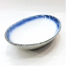 #BY-7686; Ceramic 9" oval bowl #485..