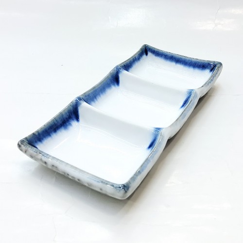 #BY-7853; Ceramic 7.5" sauce dish 1x3 #485