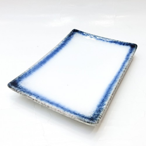 #BY-7921; Ceramic 8" rectangle plate #485 