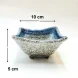 #BY-9598A: Ceramic square bowl 4" #466