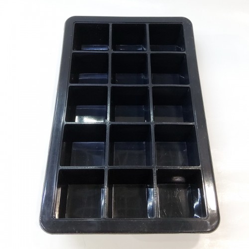 #CK17-LY-005BK;  Silicone ice cube mold x15