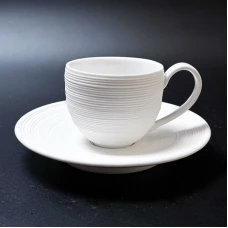 #CM5391; Ceramic coffee cup + saucer 90m..