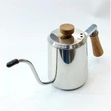 #DR-MB350;  S/S 350ml coffee pot wood ha..