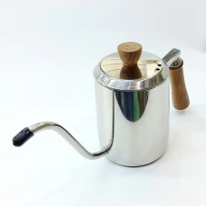 #DR-MB600;  S/S 600ml coffee pot wood ha..