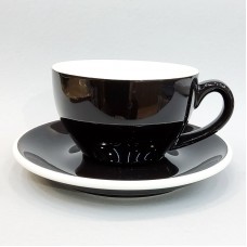 #EG220-BK; Coffee cup + saucer 220ml #E ..