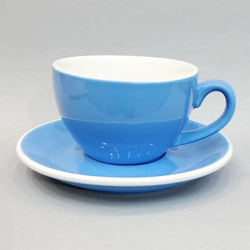 #EG220-BL; Coffee cup + saucer 220ml #E /BL