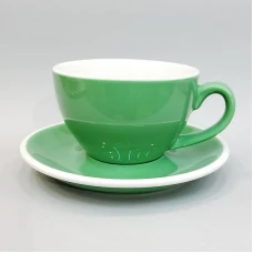 #EG220-GN; Ceramic cup + saucer 220ml # ..