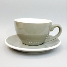 #EG220-GY; Coffee cup + saucer 220ml #E ..