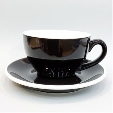 #EG300-BK; Coffee cup + saucer 300ml #E ..