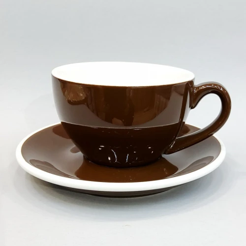 #EG300-BN; Coffee cup + saucer 300ml #E /BN