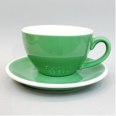 #EG300-GN; Ceramic cup + saucer 300ml# E..