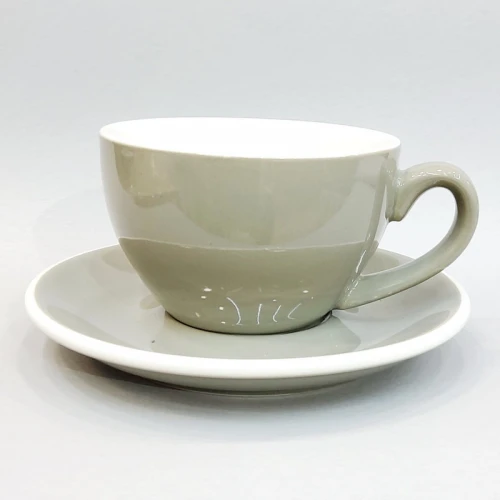 #EG300-GY; Coffee cup + saucer 300ml #E /GY