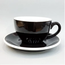 #EG350-BK; Coffee cup + saucer 350ml #E ..