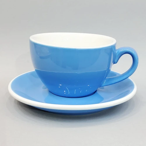 #EG350-BL; Coffee cup + saucer 350ml #E /BL