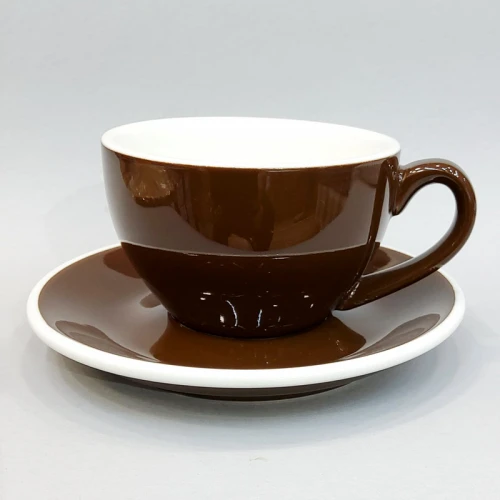 #EG350-BN; Coffee cup + saucer 350ml #E /BN