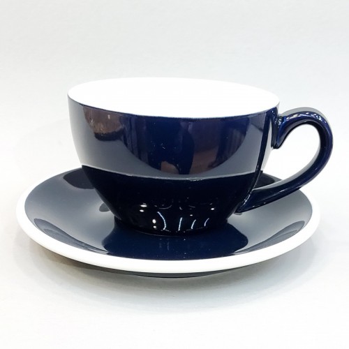 #EG350-DB; Coffee cup + saucer 350ml #E /DB