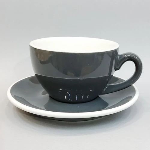 #EG350-DG; Coffee cup + saucer 350ml #E /DG