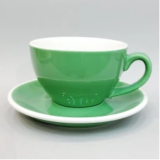 #EG350-GN; Ceramic cup + saucer 350ml# E..