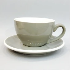 #EG350-GY; Coffee cup + saucer 350ml #E ..