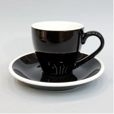 #EG80-BK; Coffee cup + saucer 80ml #E /B..