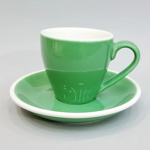 #EG80-GN; COffee cup + saucer 80ml E # GN