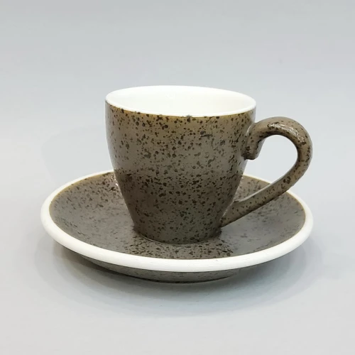 #EG80-GRT; Coffee cup + saucer 80ml #E /GRT