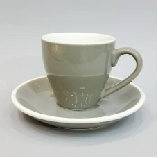 #EG80-GY;  Coffee cup + saucer 80ml #E /..