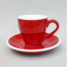 #EG80-R;  Coffee cup + saucer 80ml #E /R..