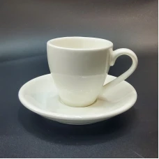 #EG80-WT; Coffee cup + saucer 80ml #E /W..