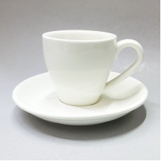 #EG80-WT; Coffee cup + saucer 80ml #E /W..