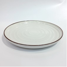 #F776-345WT; Ceramic round plate 10"..