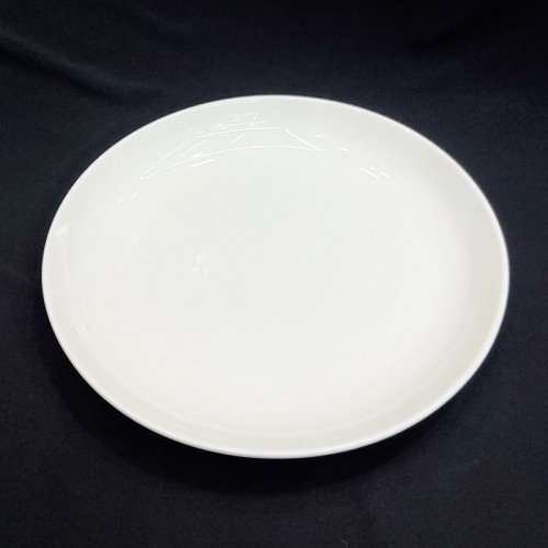 #GP12;  Ceramic white deep plate 12 inch