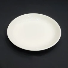 #GP8;  Ceramic white deep plate 8 inch..