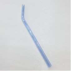 #GWXG8-LBL;  Glass straw bent 19.5cm LBL..