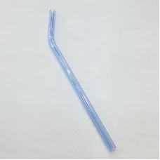 #GWXG8-LBL;  Glass straw bent 19.5cm LBL..