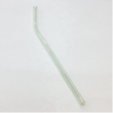 #GWXG8-LGN;  Glass straw bent 19.5cm LGN..