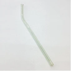 #GWXG8-LGN;  Glass straw bent 19.5cm LGN..