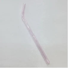 #GWXG8-PK;  Glass straw bent 19.5cm PK..